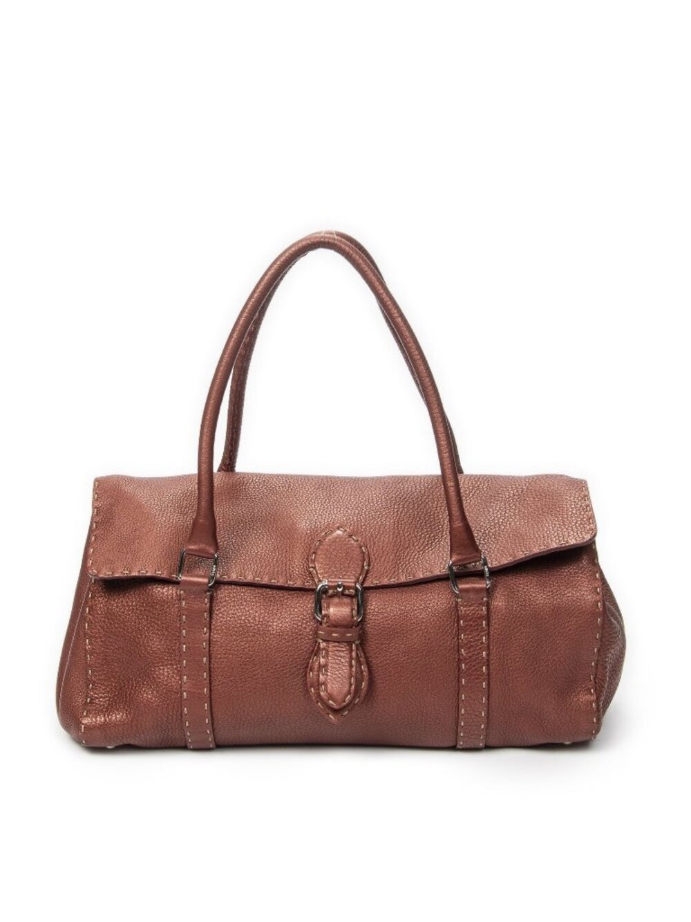Fendi Selleria Linda Tote Terracotta Leather
